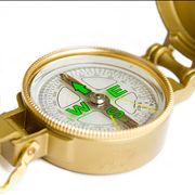Picture Of Gold Magnetic Compass